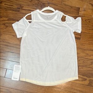 lululemon athletica White Short Sleeve Cold-Shoulder Tee